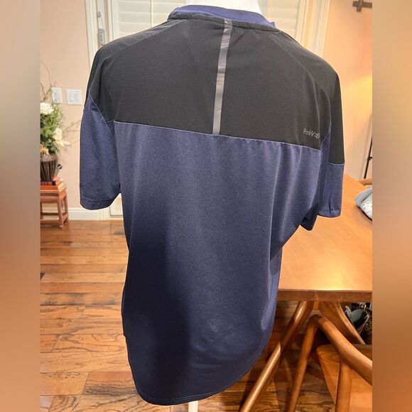 Spyder Active Pro WB Short Sleeve Blue Black Shirt Men’s Sz M Athleisure Top - Picture 5 of 9